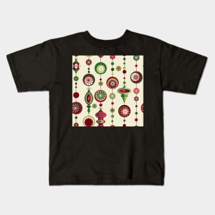 Country Christmas Midcentury Baubles Kids T-Shirt